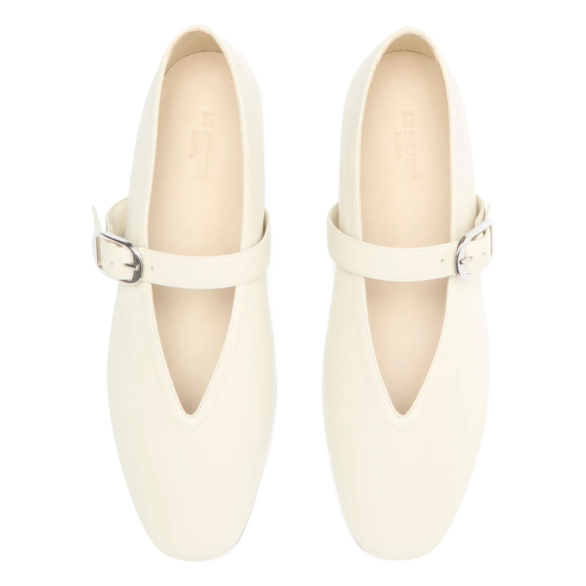 Le Monde Beryl - Stella Leather Ballerinas | Ivory