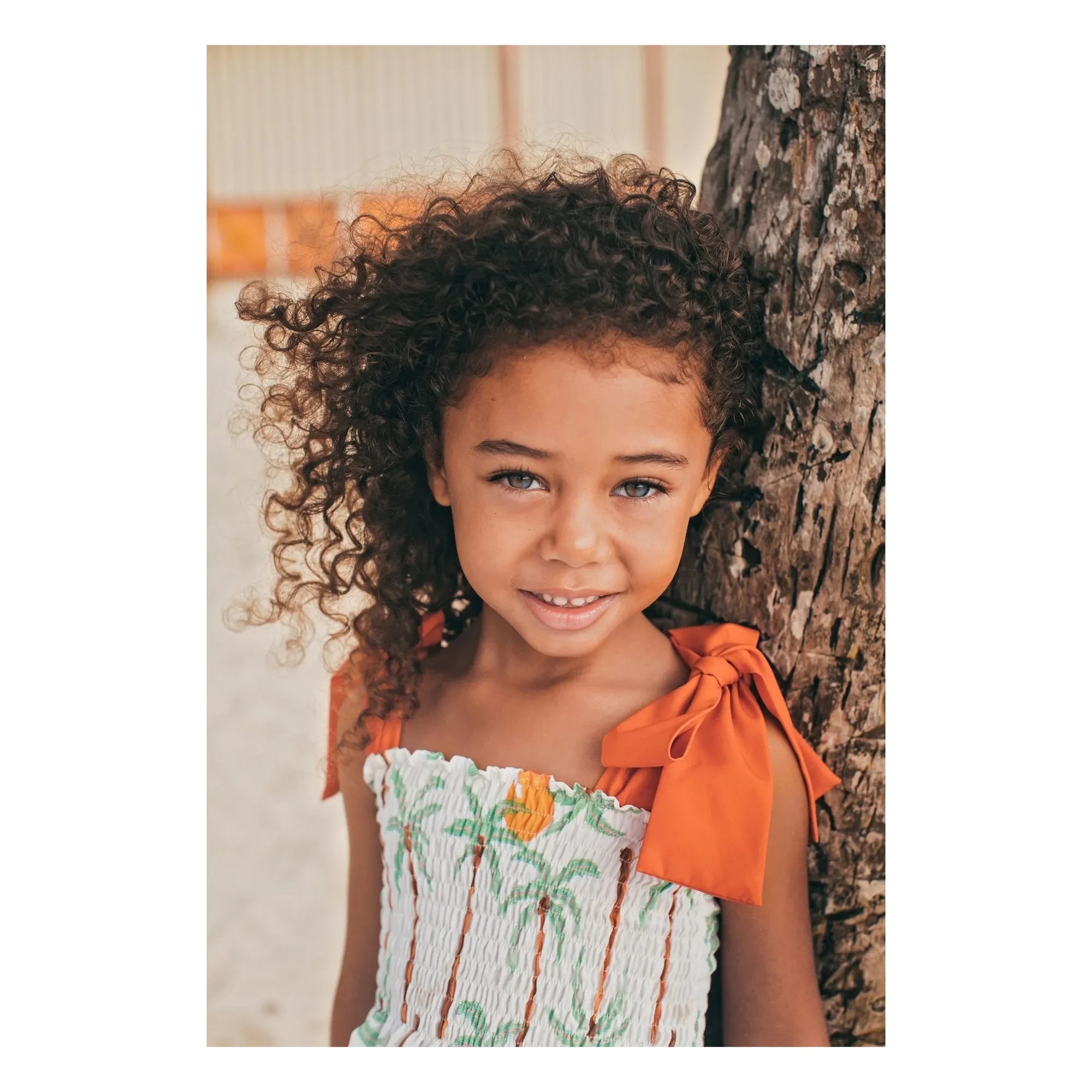 Pepita & Me - Waffle Palm Dress | Ivory