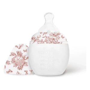 Elhée - Toile de Jouy Silicone Baby Bottles and Physiological Pacifier - Elhée x Tartine et Chocolat | Peach