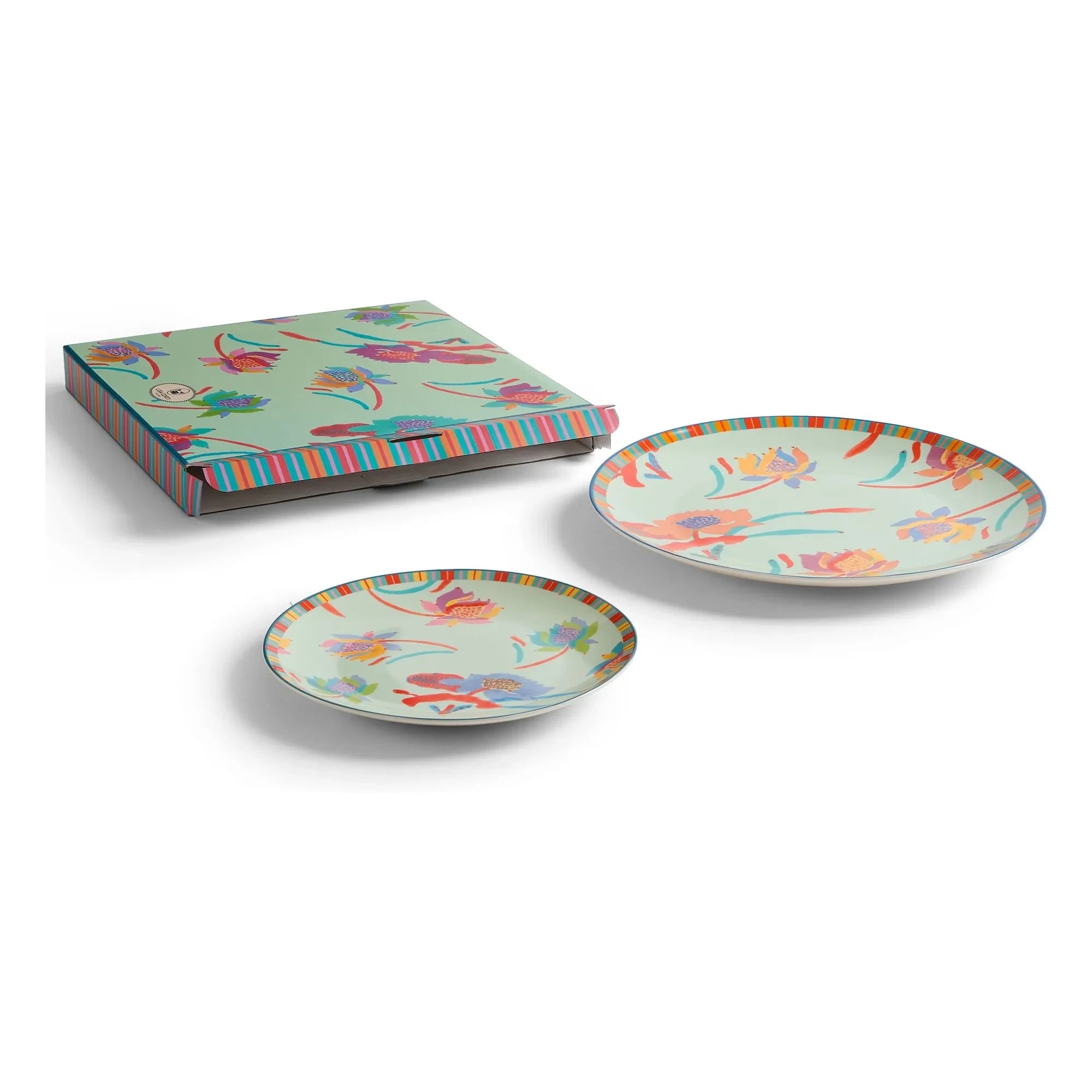 Lisa Corti - Japanese porcelain plates - Set of 2 | Green