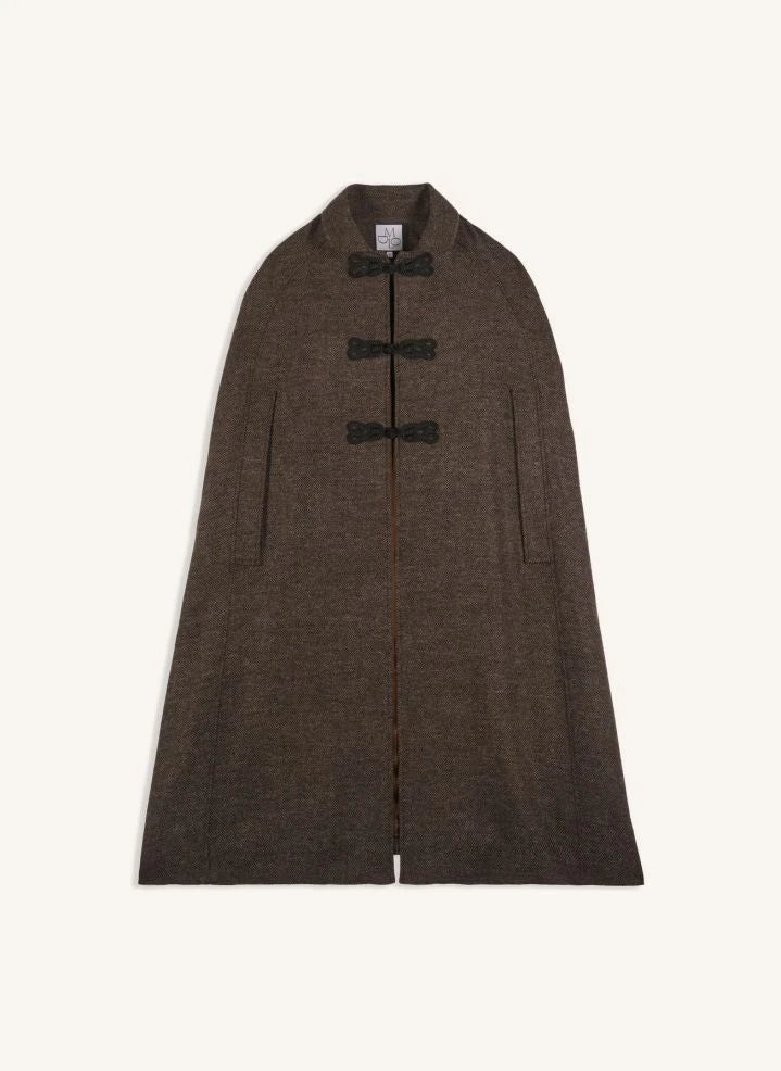 Maria de la Orden - Chloé Wool Cape | Brown