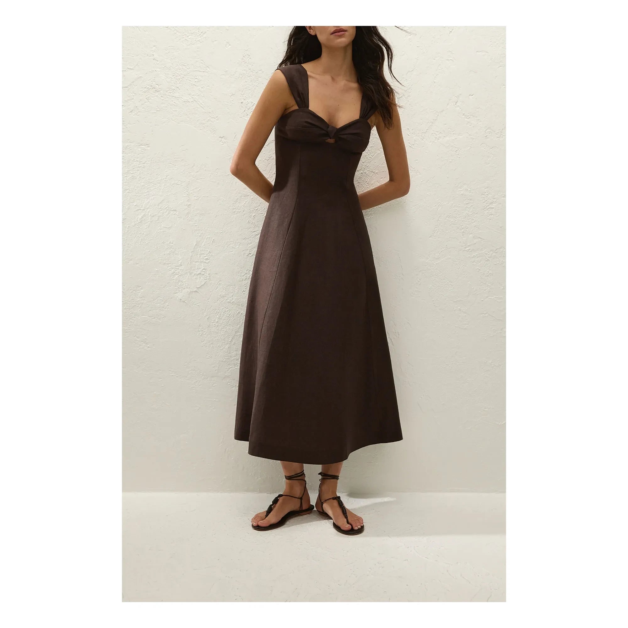 Faithfull the Brand - Pallida Linen and Cotton Dress | Brown