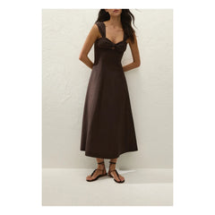 Faithfull the Brand - Pallida Linen and Cotton Dress | Brown