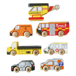 Le Toy Van - Rescue Vehicles - 7-piece Set