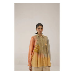 CORD - Judy Cotton Silk Blouse | Khaki