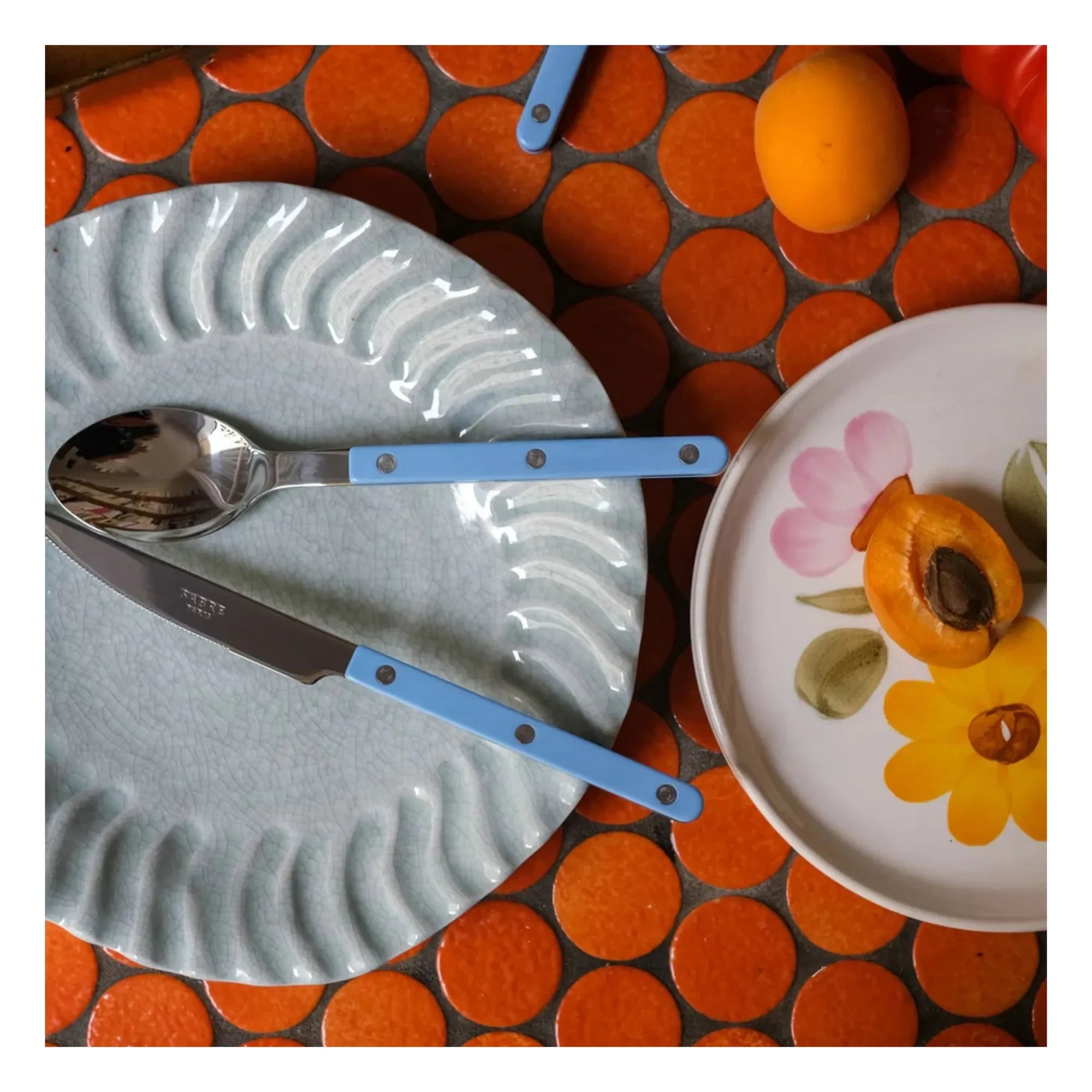 Sabre - Fork and Spoon Set - 4-piece | Light Blue