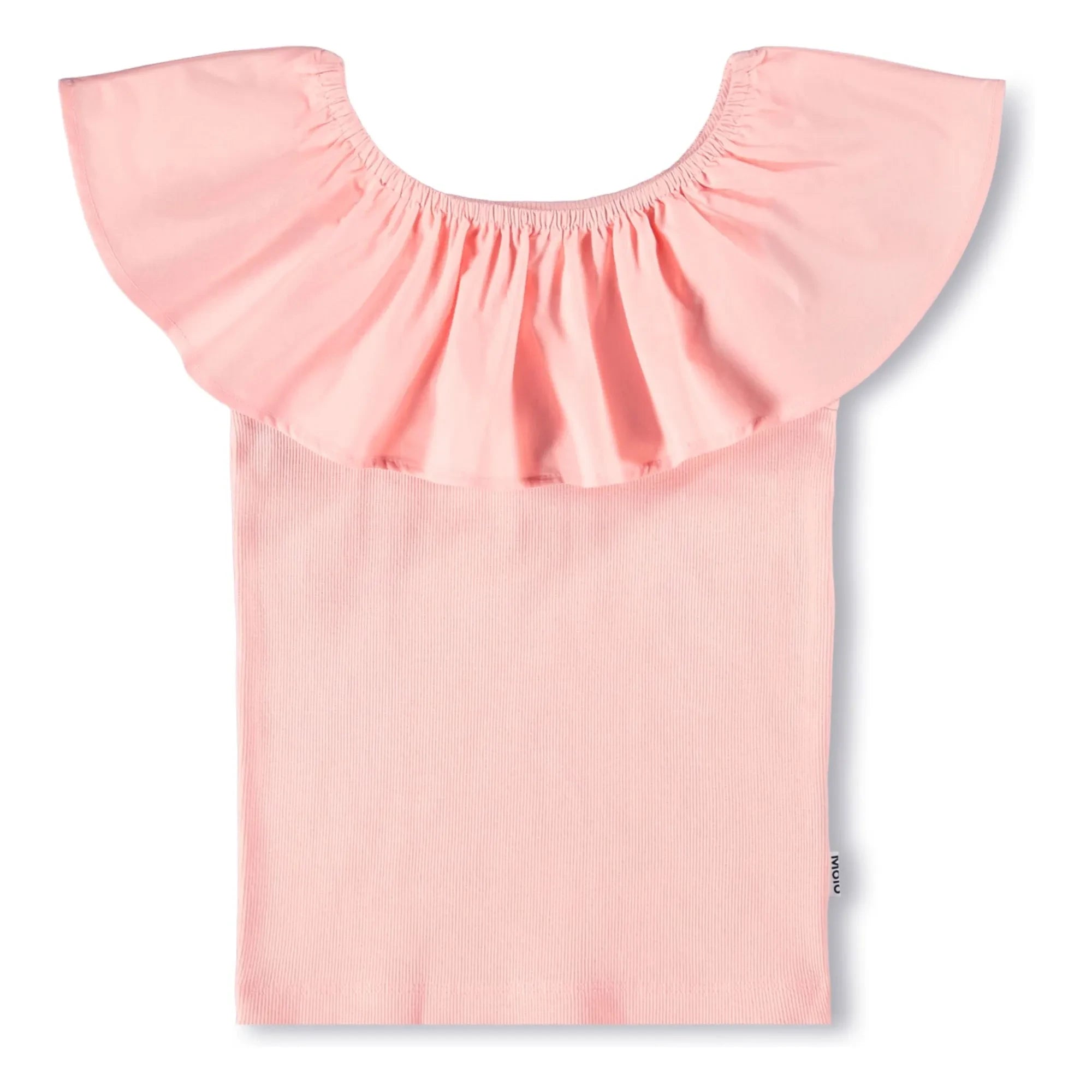 Molo - Reca Organic Cotton Ruffled Top | Peach