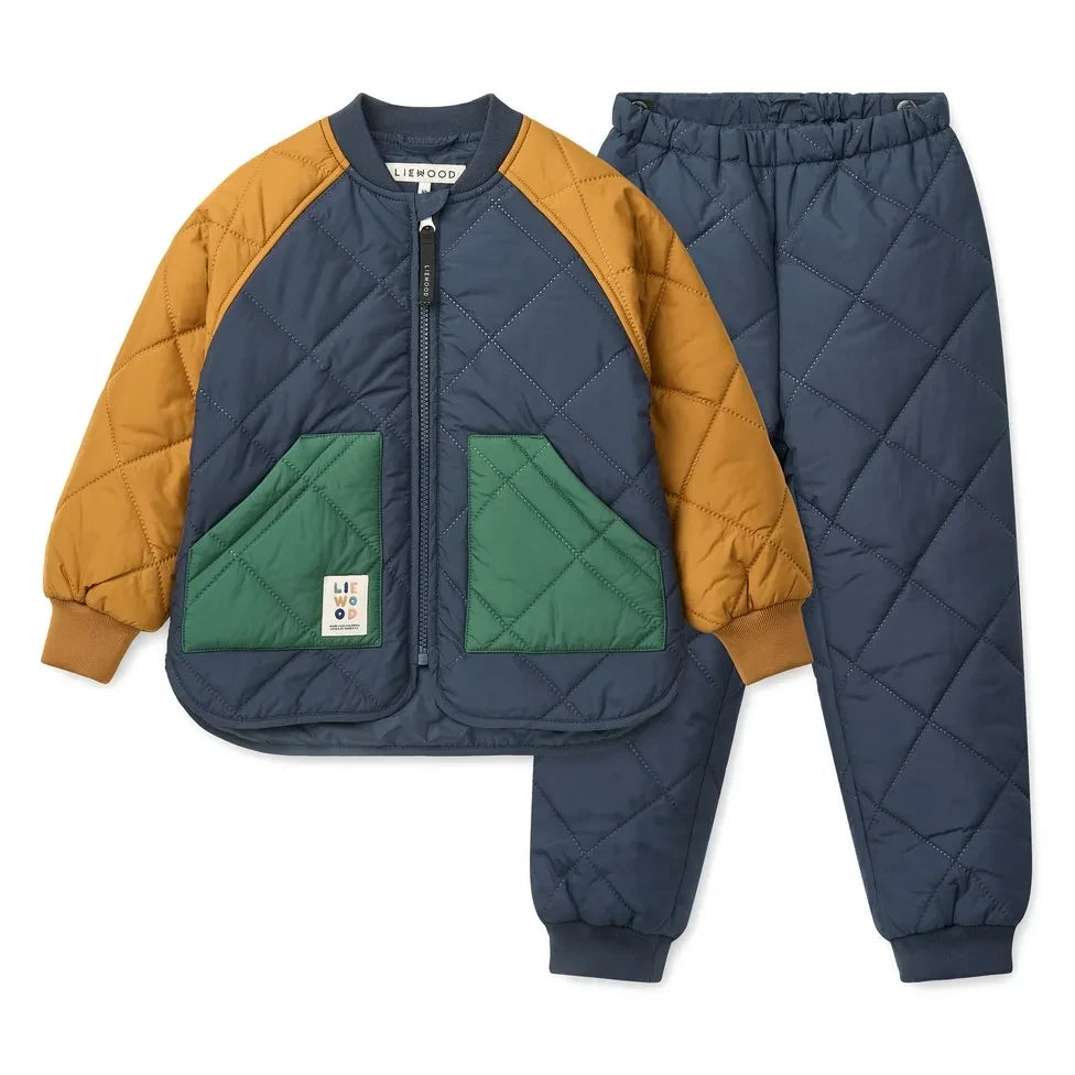 Liewood - Zella Recycled Fiber Thermal Set | Night Blue