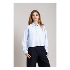 Smallable Woman - Striped Chili Short Shirt | Ice Blue
