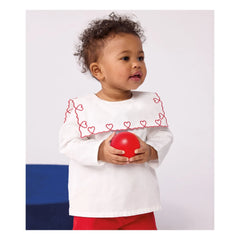 Petit Bateau - Wide Collar Poplin Organic Cotton Blouse | White