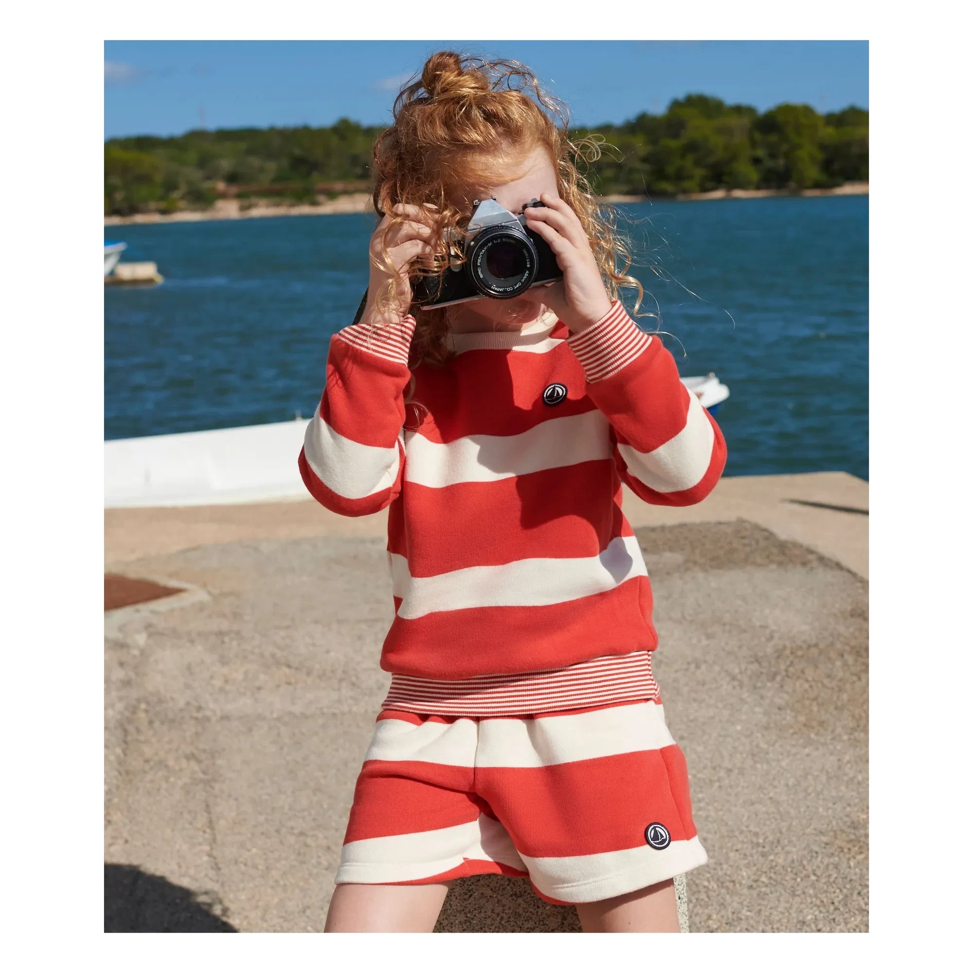 Petit Bateau - Organic Cotton Fitted Sweatshirt | Red