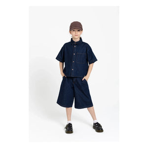 Finger in the nose - Bermuda Shorts Denim Tate | Dark Blue