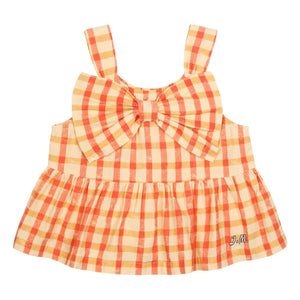 Jelly Mallow - Carreaux Knot Top | Yellow