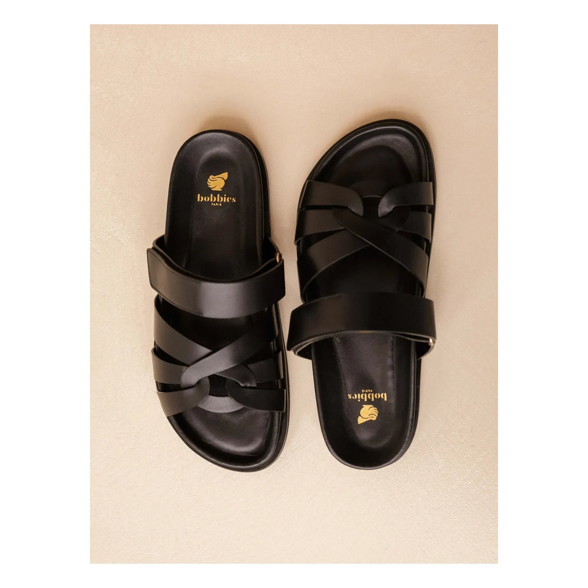 Bobbies - Atlas Leather Sandals | Black