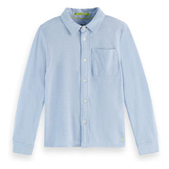Scotch & Soda - Two-tone pique shirt | Blue