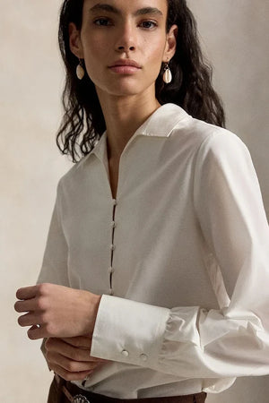 Polo Ralph Lauren kadın gömlek, ipek ilaveli