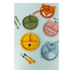 Trixie - Mr. Dino Silicone Fork and Spoon Set - 3 Pieces | Green