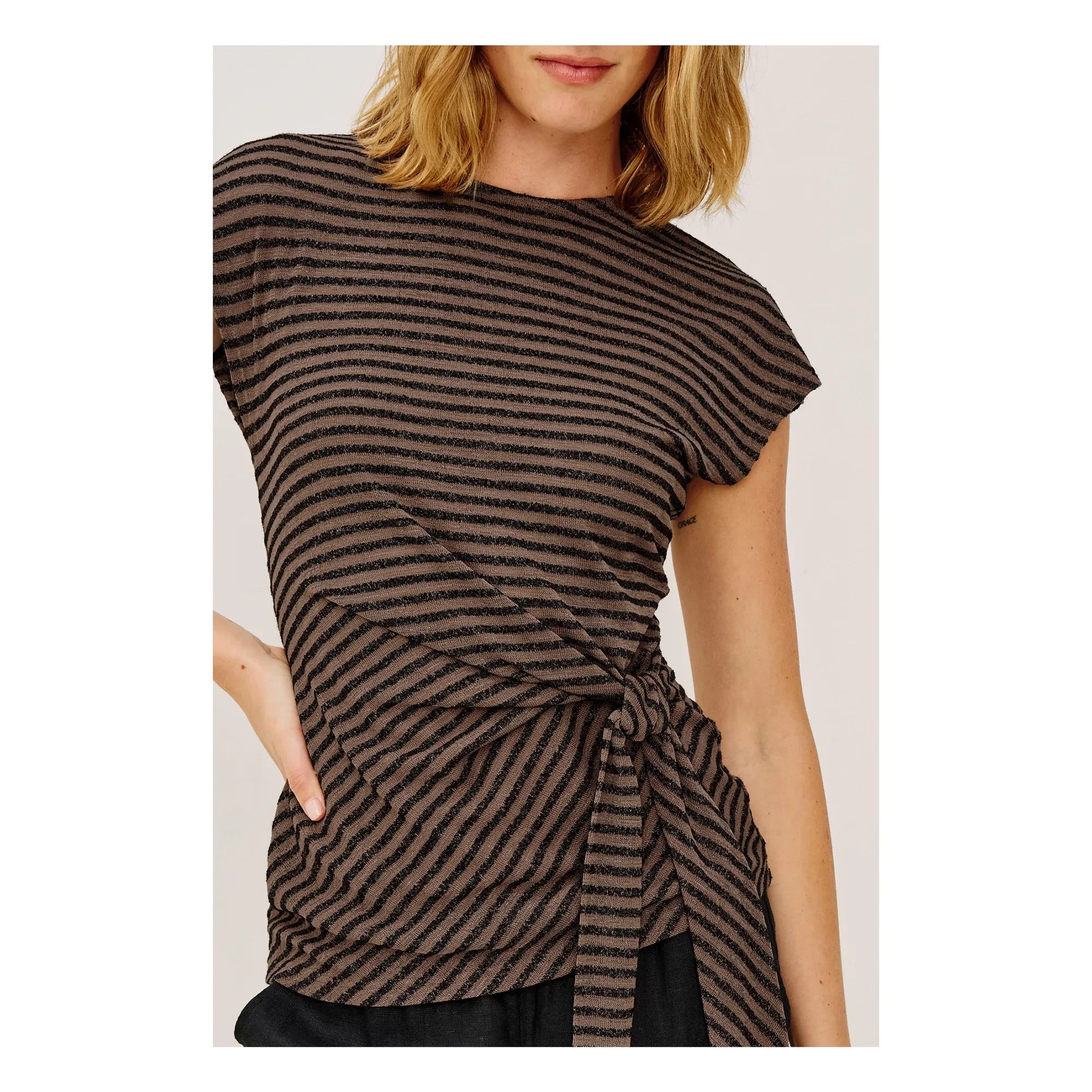 Rails - Gabbie Striped Top | Chocolate