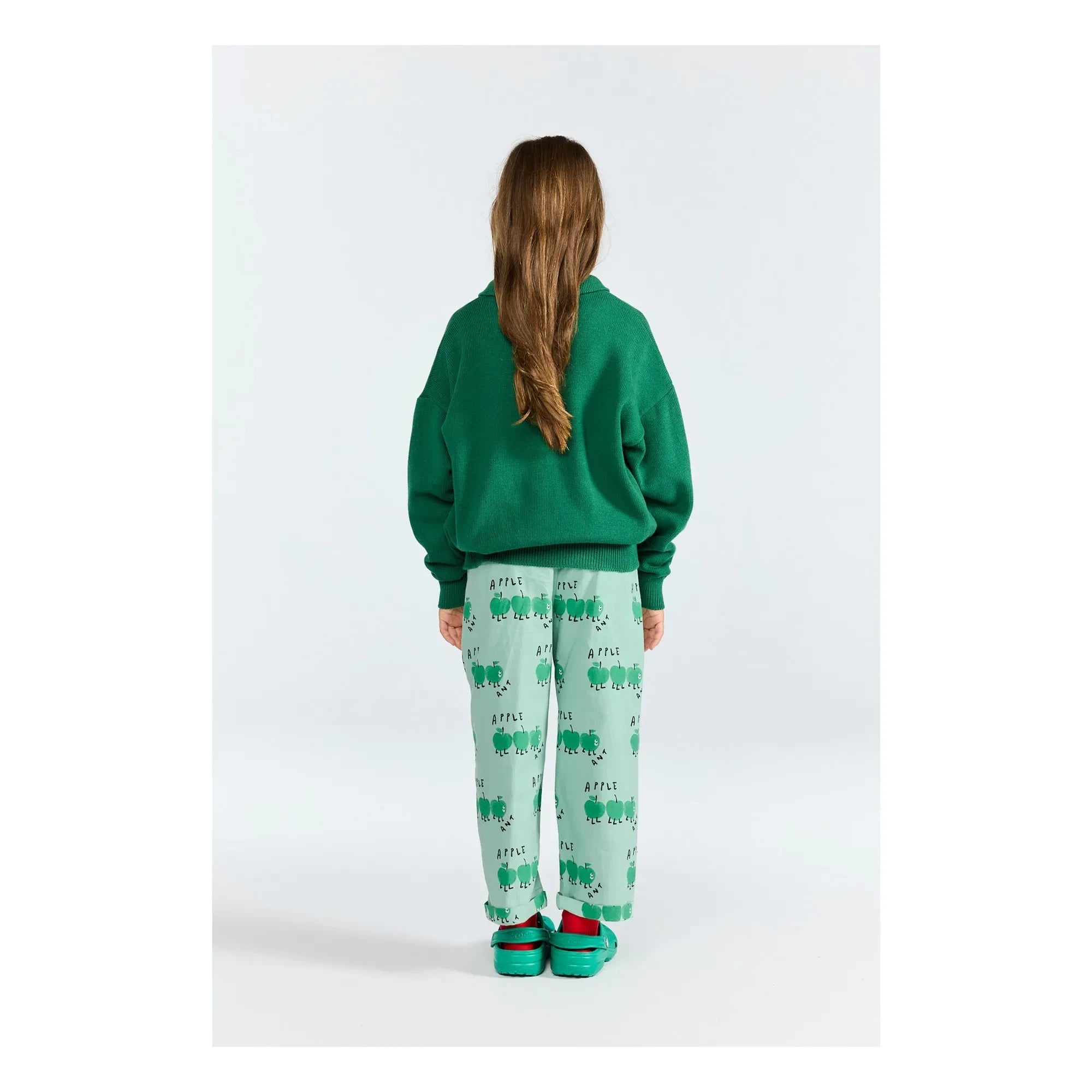 The Animals Observatory - Raver Organic Cotton Polo Sweater | Green