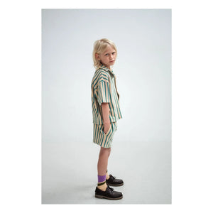 Repose AMS - Striped Organic Cotton Towel Shorts | Pale Yellow