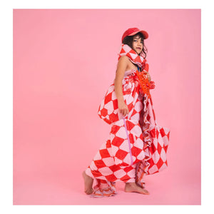 Jera Mini - Pink | Losanges Terrycloth Pocket Backpack