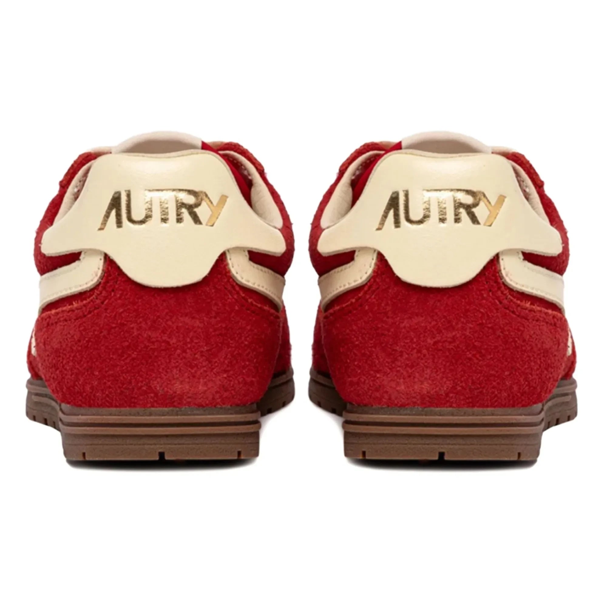 Autry - Windspin Low Two-Tone Suede and Leather Sneakers | Red