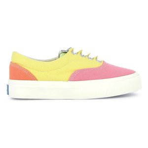 Bonton - Elastic Lace-up Skateboard Sneakers | Candy pink