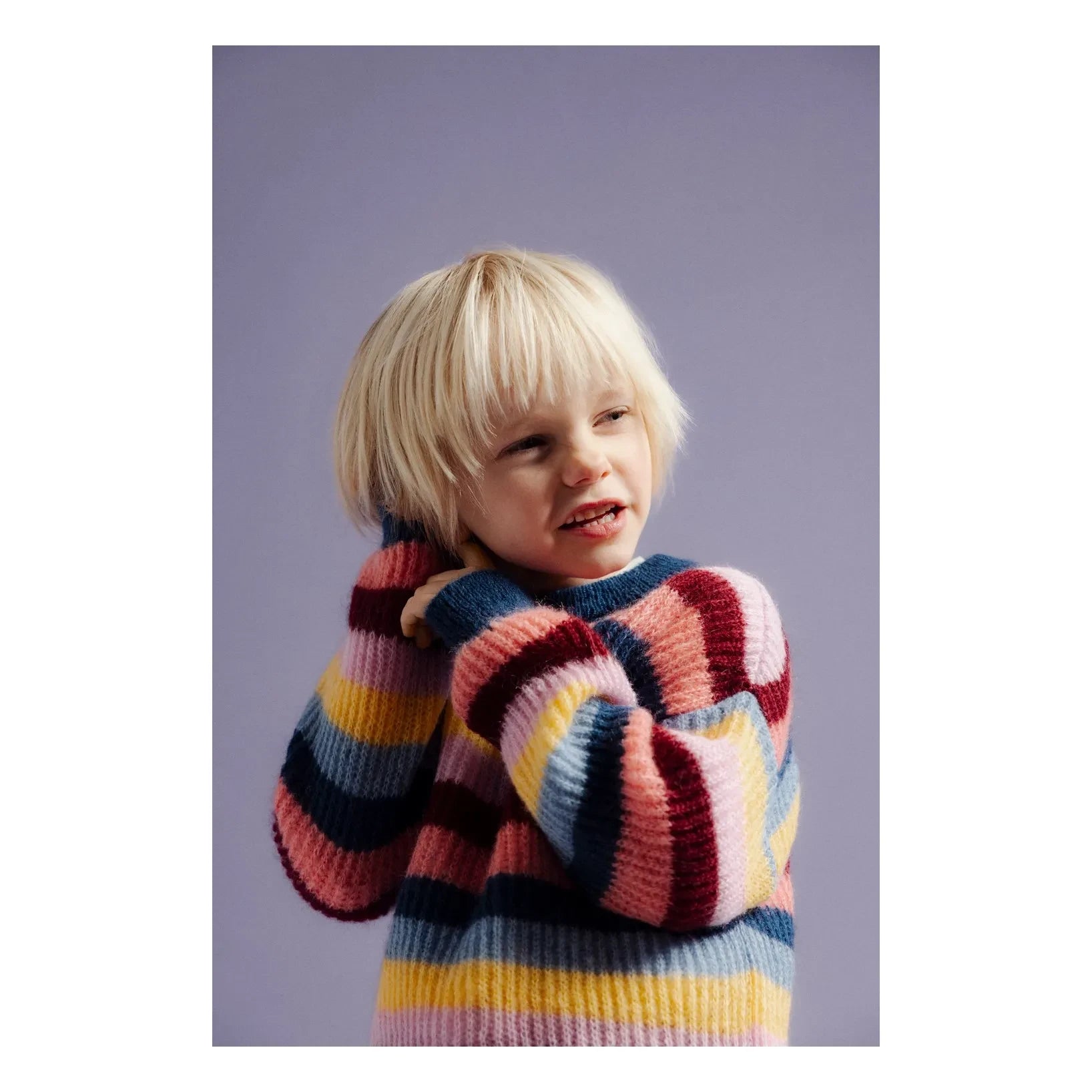 The New Society - Julia Striped Sweater | Blue