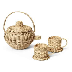 Ferm Living Kids - Rattan Tea Set | Natural