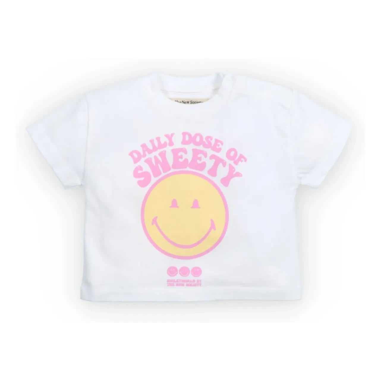 the new society - Smiley Baby T-Shirt | White
