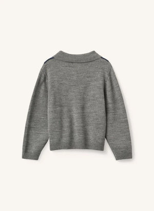 Copenhagen Colors - Merino Yün Argyle Kazak | Gri