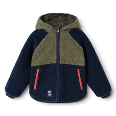 Liewood - Jackson Double-Sided Sherpa-Style Jacket Made from Recycled Fibers | Khaki
