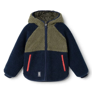 Liewood - Jackson Double-Sided Sherpa-Style Jacket Made from Recycled Fibers | Khaki