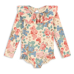 Konges Sløjd - Manuca Long Sleeve Swimsuit Made from Recycled Fibers | Beige