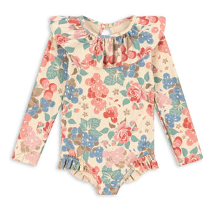 Konges Sløjd - Manuca Long Sleeve Swimsuit Made from Recycled Fibers | Beige