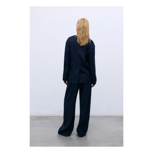 the new society - Melissa Linen Pants | Black