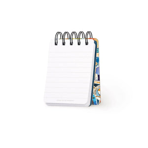 Legami - Resimli Sert Kapaklı Çizgili Defter - Seyahat Etiketleri - Spiralli