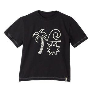 Fabula - Palm Tree T-Shirt | Black
