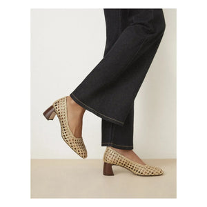 Rivecour - High heels n°528 Cracked Leather | Gold