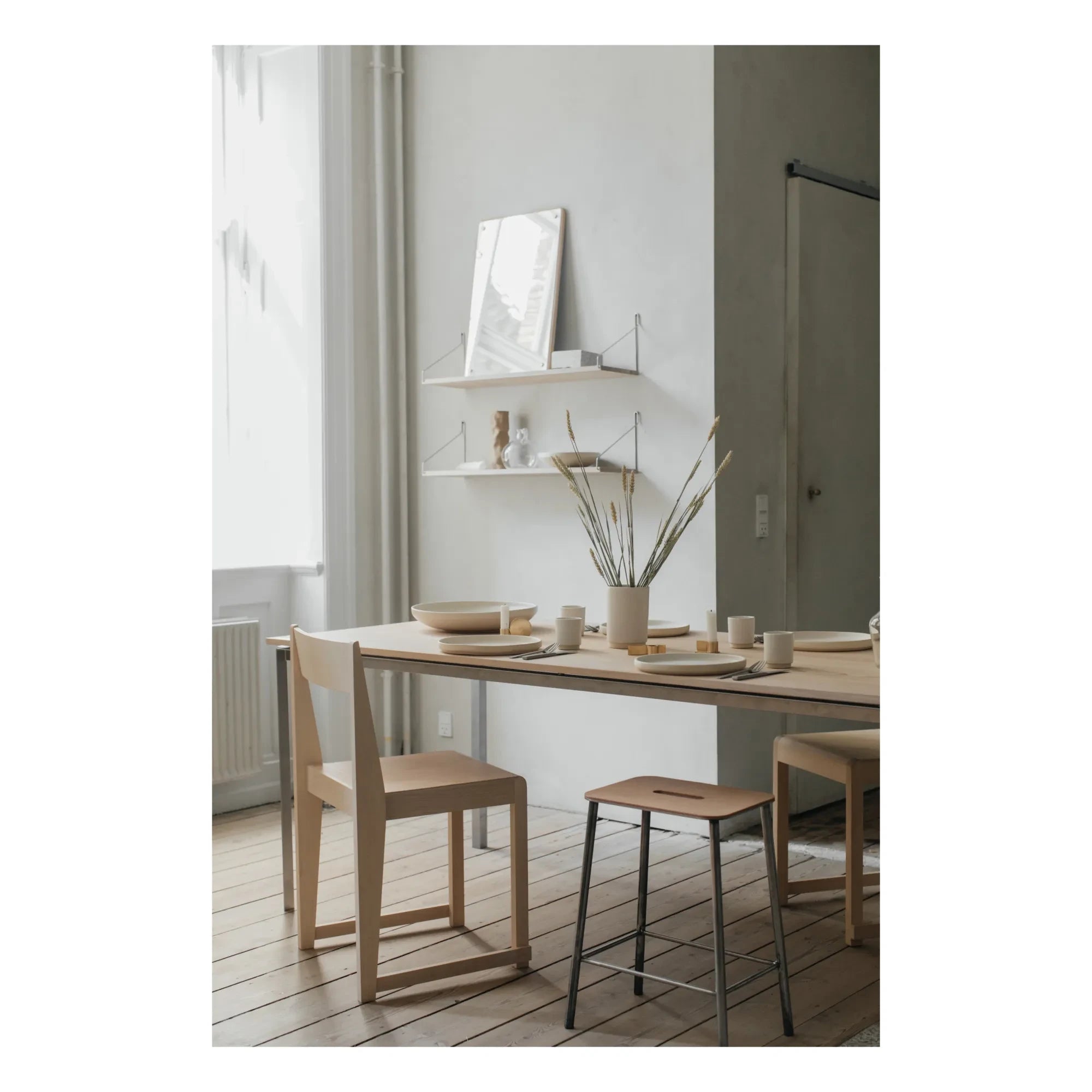 Frama - Adam Nyboder Stool, Wooden Seat | Green