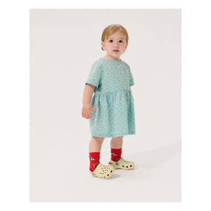 Bobo Choses - Organic Cotton Baby Daisy Dress | Light Blue