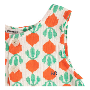 Bobo Choses - Turnip Organic Cotton Muslin Romper | Ecru