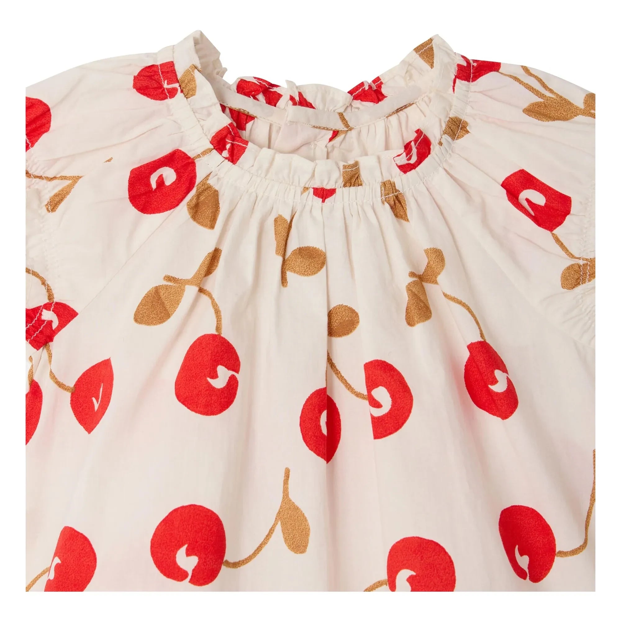 Bonpoint - Grace Cherry Organic Cotton Blouse | Ecru