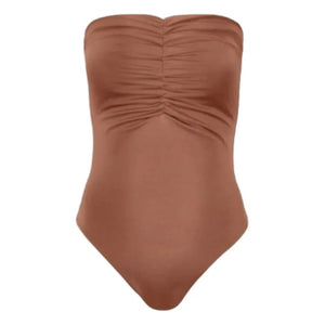 Vanessa Sposi - Bustier One-Piece Swimsuit | Chocolate