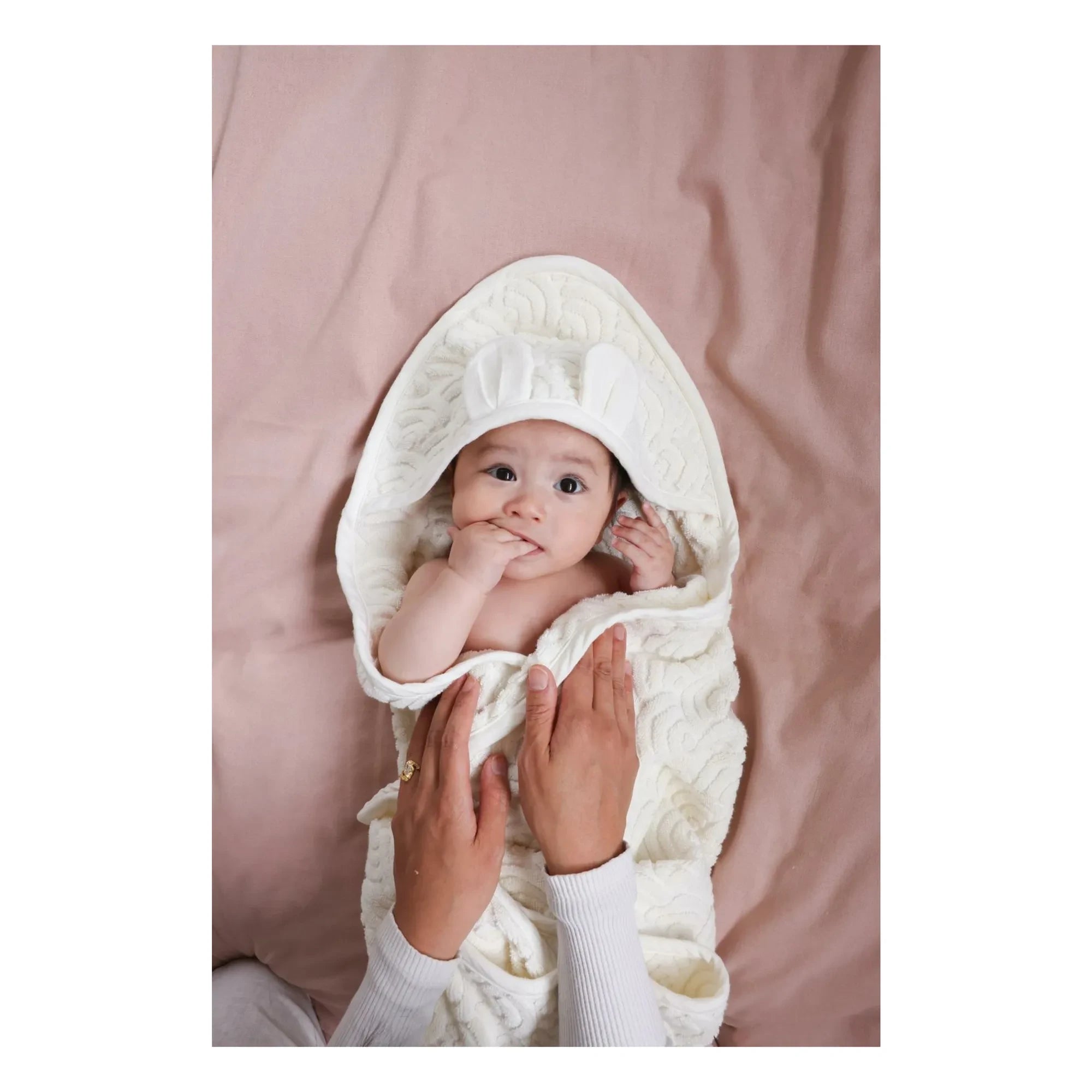 Cam Cam - Bathrobe poncho | White