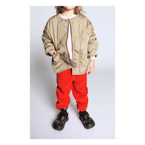 American Vintage - Vowbay Water-Repellent Quilted Jacket Recycled Fiber | Khaki