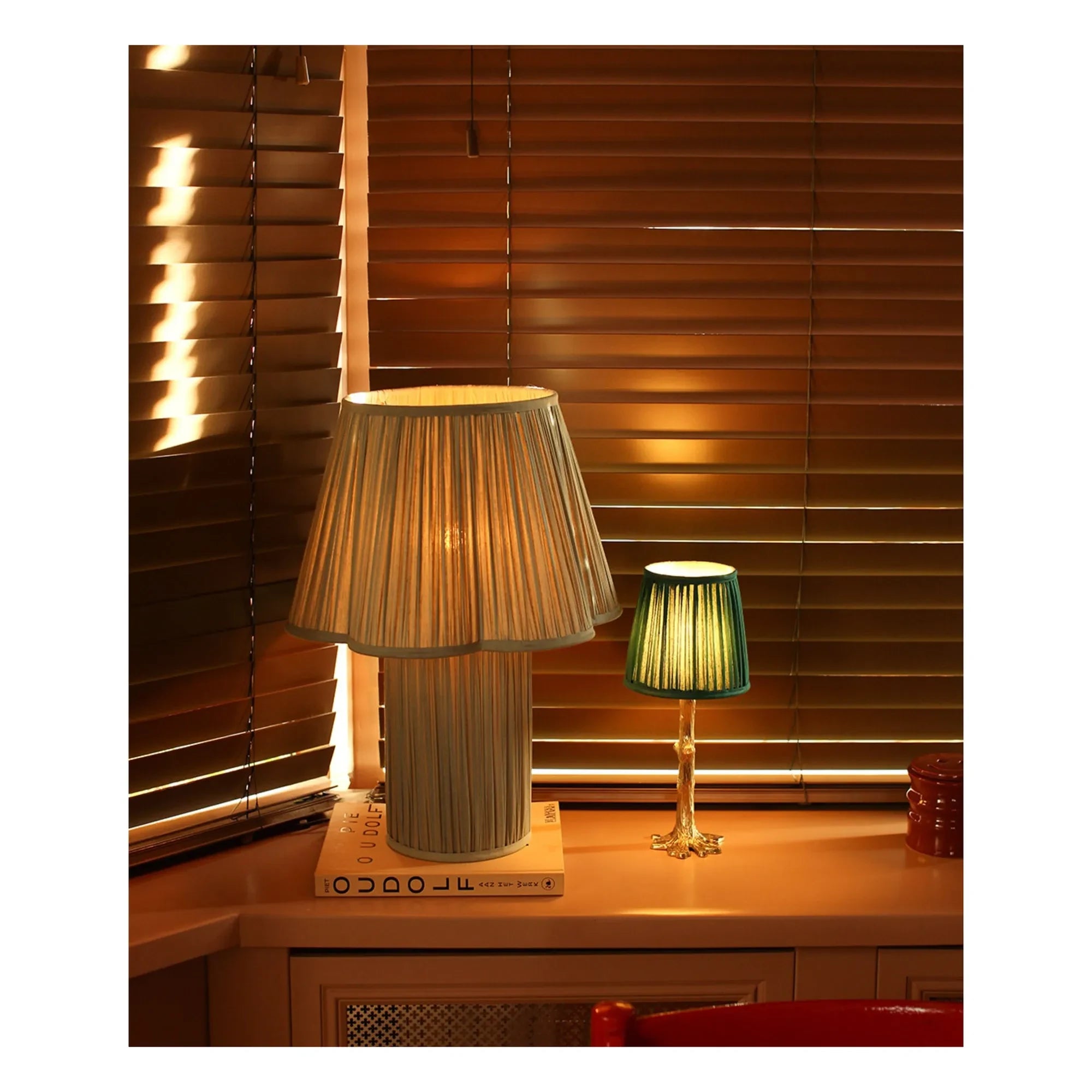 Doing Goods - Myra Silk Table Lamp | Sage