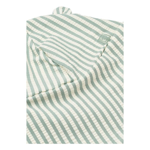 Liewood - Senia Striped Seersucker UV-Resistant Hat with Ears Recycled Fiber | Green