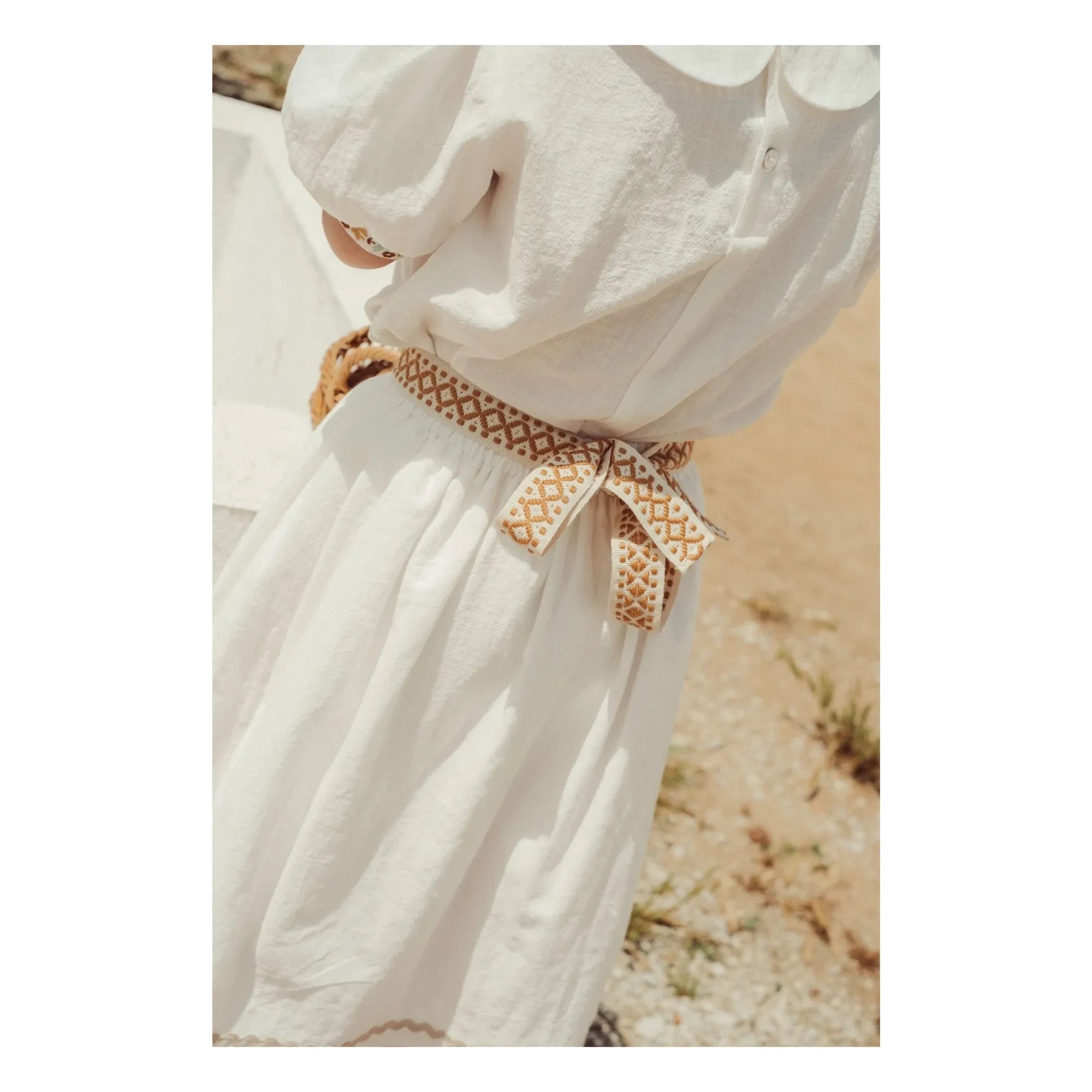 THE LiTTLE POETS - Bordalo Belted Skirt | Mustard
