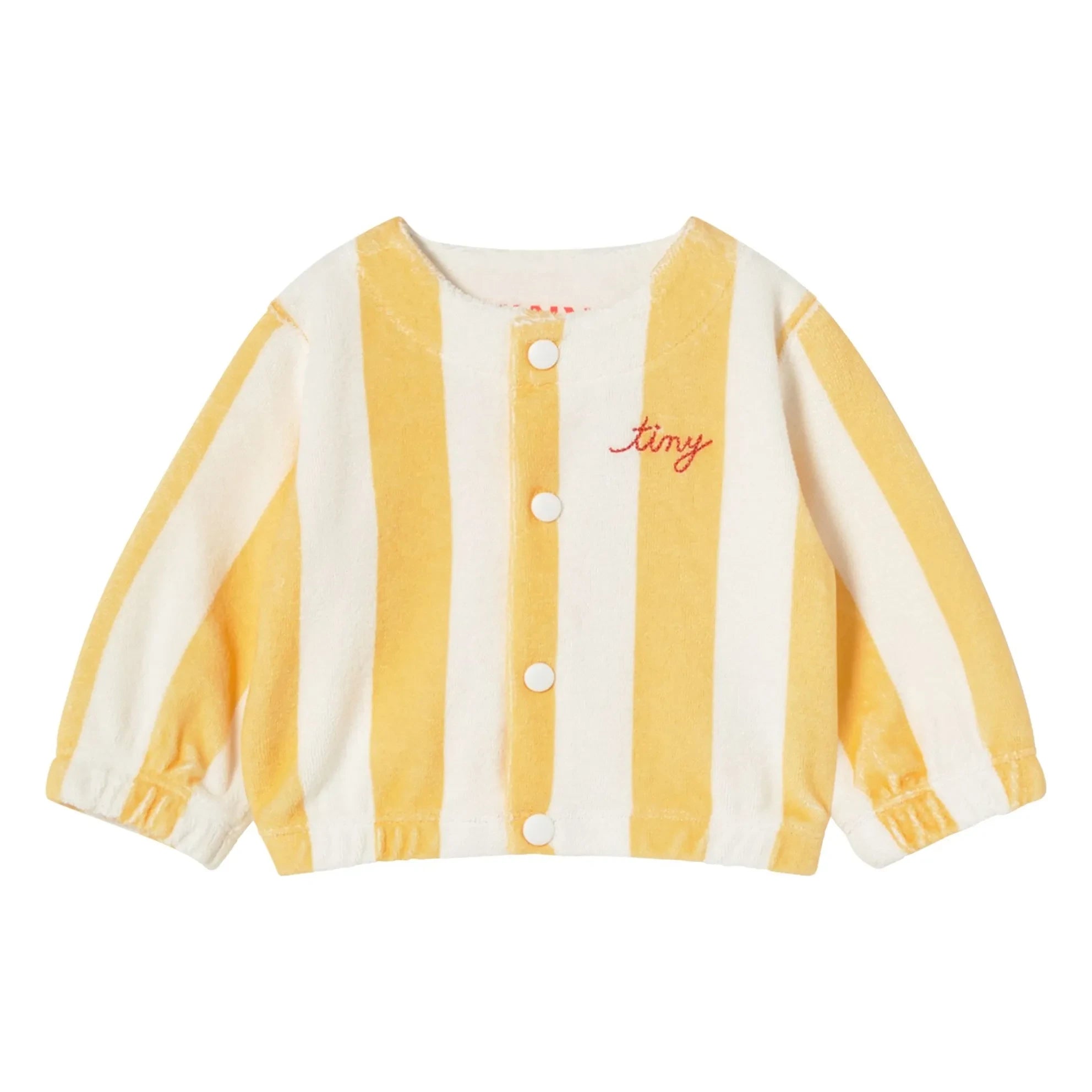 Tinycottons - Striped Organic Cotton Sweatshirt | Yellow